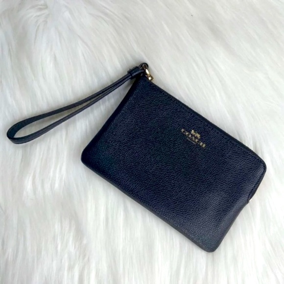 Coach wristlet black leather